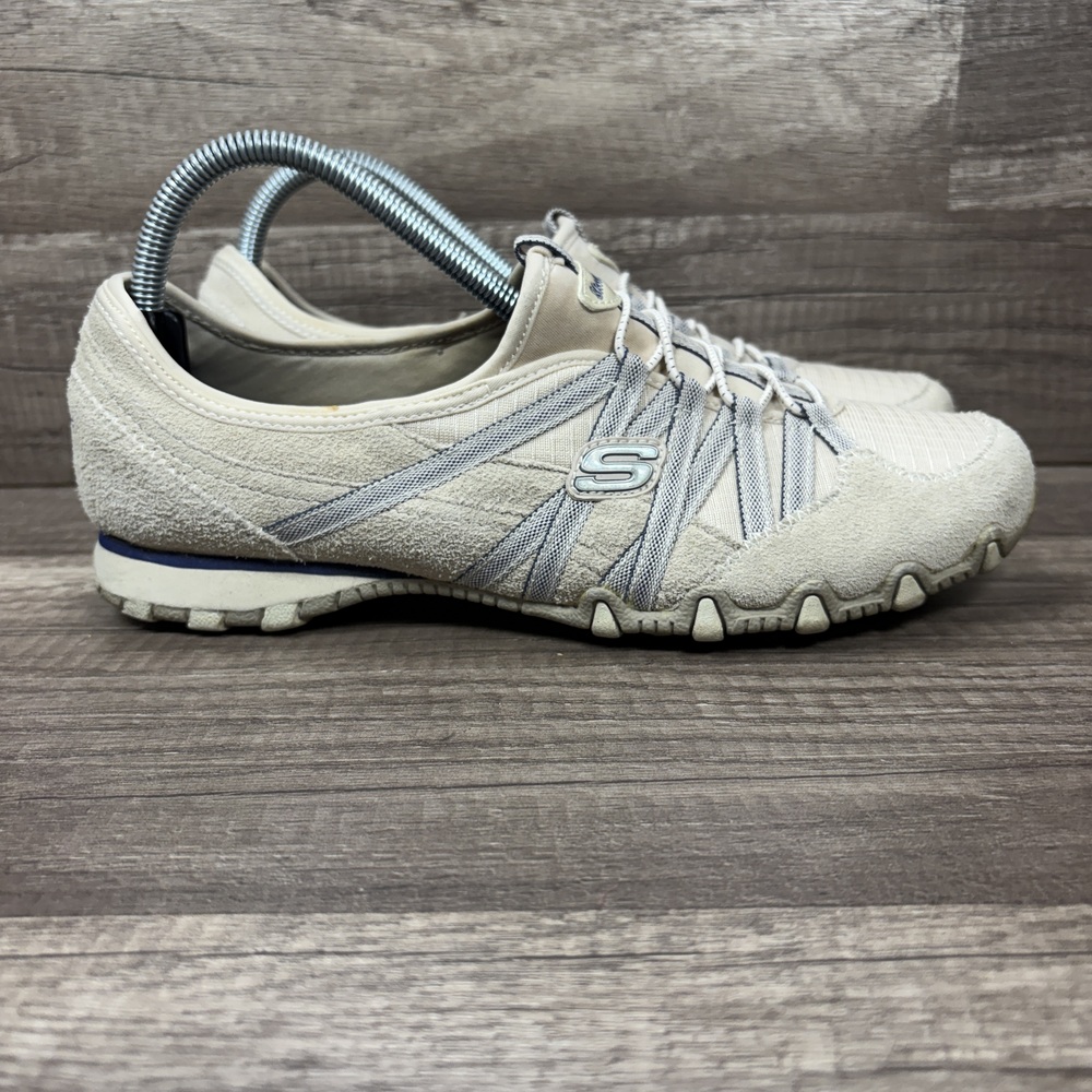 Skechers Biker Slip On Tan Blue Womens US Size 9.5 EUR 39.5 21139 Sneakers
